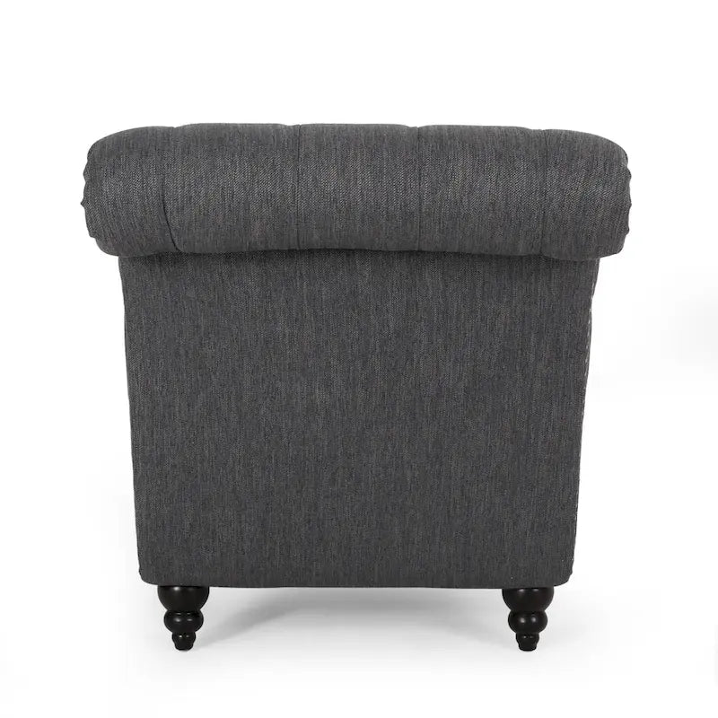 64.25 Button Tufted Chaise Lounge Chair with Birch Legs