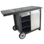 Carro de Preparação Universal para Chapa e Grelhadores Portáteis de Exterior, Preto