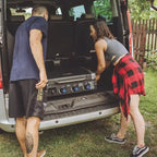 Carro de Preparação Universal para Chapa e Grelhadores Portáteis de Exterior, Preto