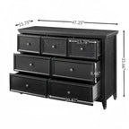 Cómoda Horizontal Moderna de 7 Gavetas para Sala de Estar