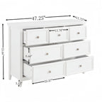 Cómoda Horizontal Moderna de 7 Gavetas para Sala de Estar
