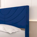 Estrutura de Cama Estofada com Cabeceira e 4 Gavetas de Armazenamento