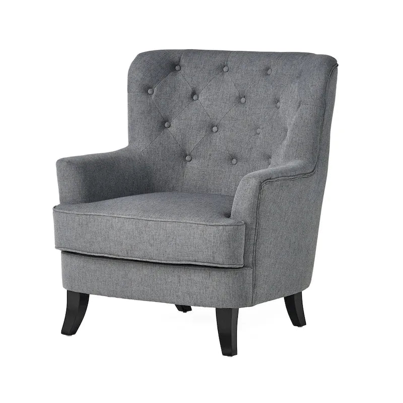 Tufted Fabric Club Chair by