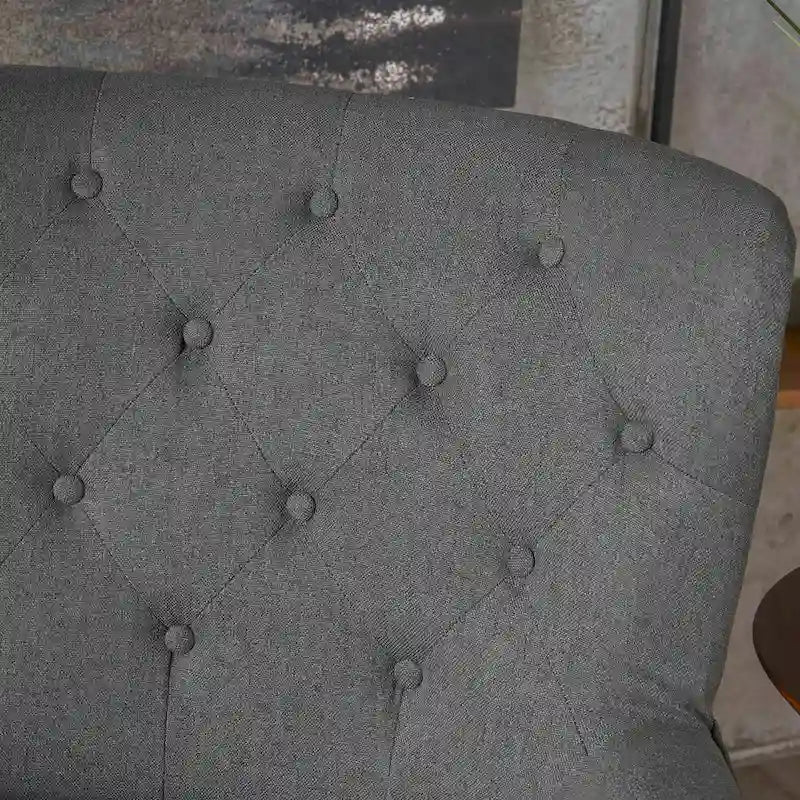 Tufted Fabric Club Chair by