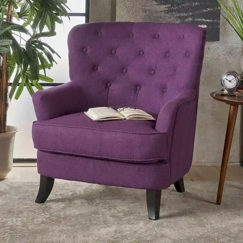 Tufted Fabric Club Chair by