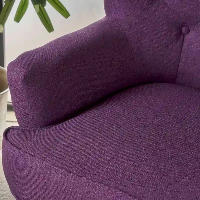 Tufted Fabric Club Chair by