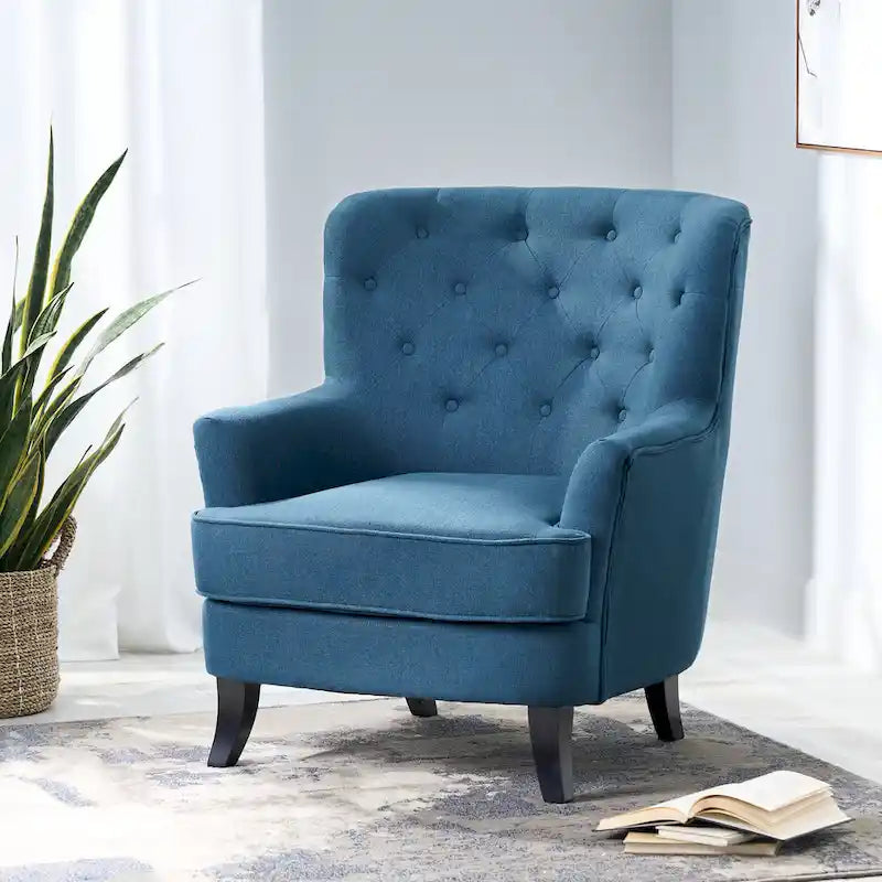 Tufted Fabric Club Chair by