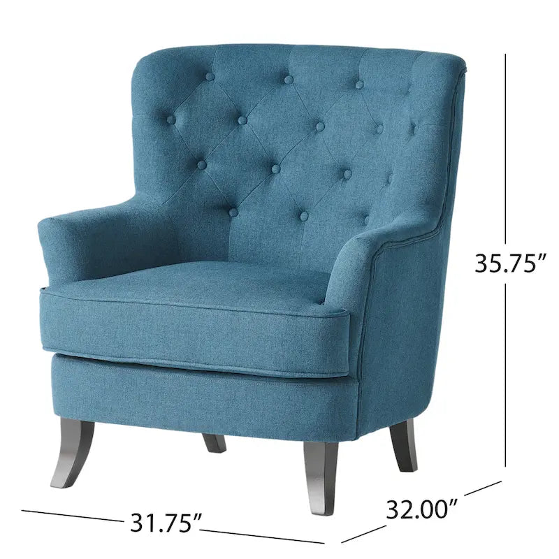 Tufted Fabric Club Chair by