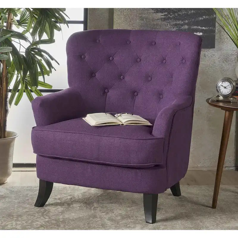 Tufted Fabric Club Chair by