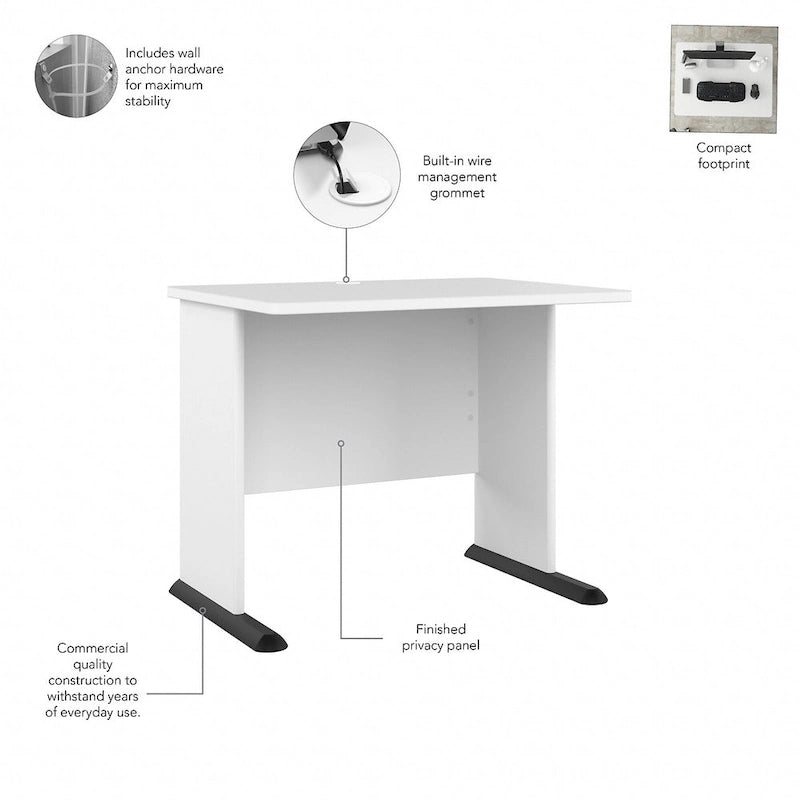 36W Small Computer Desk by