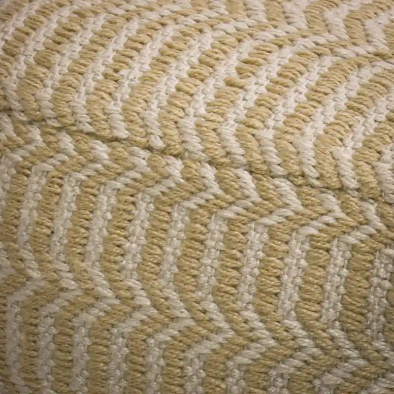 16 Hand Woven Pouf Ottoman, Sand by - 16 in