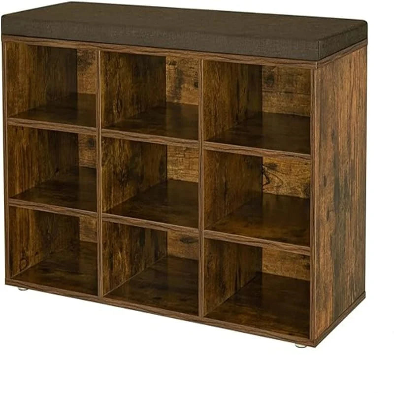 Banco de Arrumação de Sapatos com 9 Compartimentos - 30P x 80L x 48A