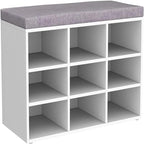 Banco de Arrumação de Sapatos com 9 Compartimentos - 30P x 80L x 48A