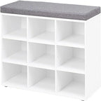 Banco de Arrumação de Sapatos com 9 Compartimentos - 30P x 80L x 48A