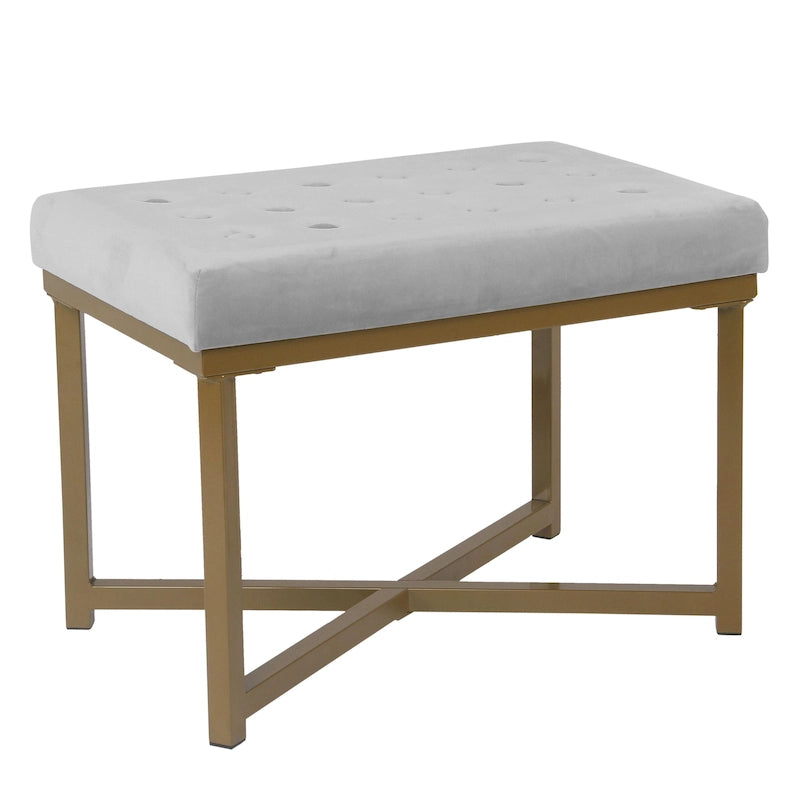 Velvet Tufted Ottoman