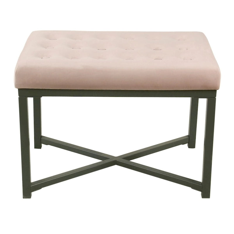 Velvet Tufted Ottoman