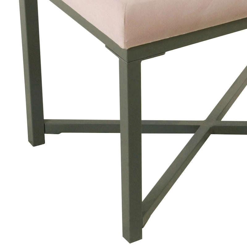 Velvet Tufted Ottoman