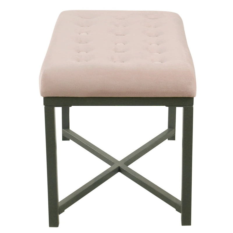 Velvet Tufted Ottoman