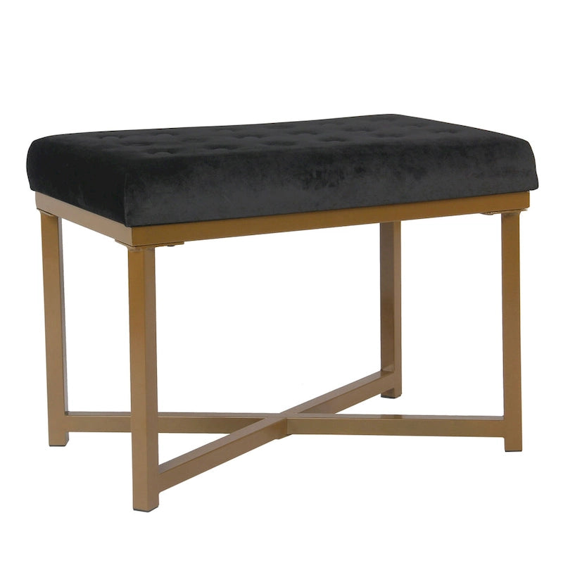 Velvet Tufted Ottoman