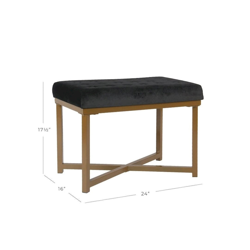 Velvet Tufted Ottoman