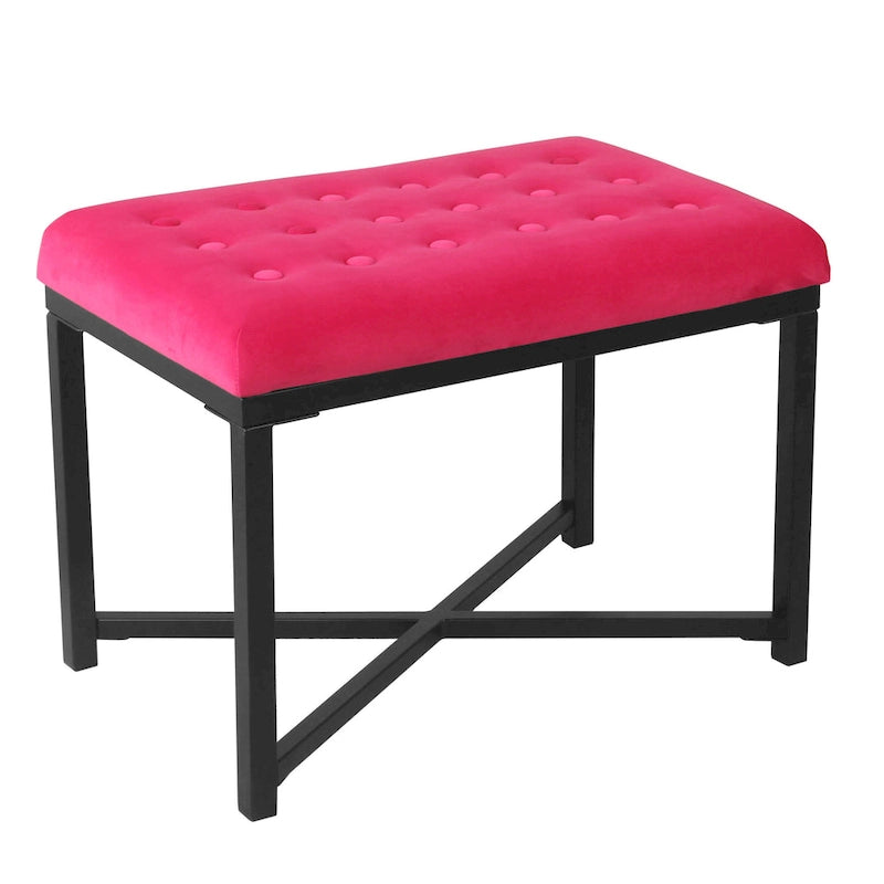 Velvet Tufted Ottoman