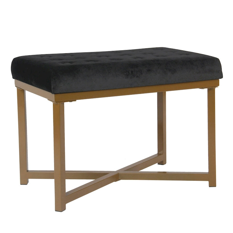 Velvet Tufted Ottoman