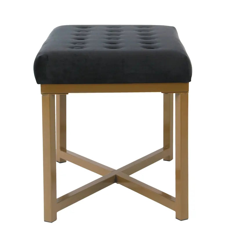 Velvet Tufted Ottoman