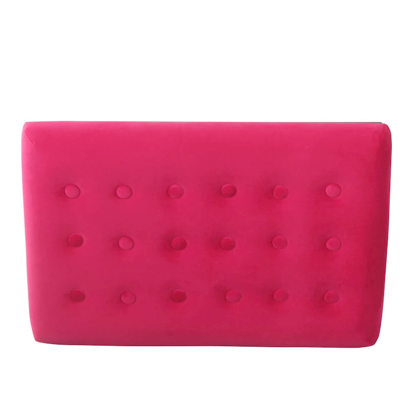 Velvet Tufted Ottoman