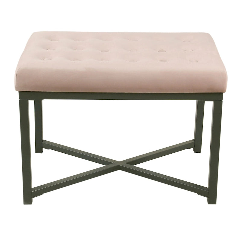 Velvet Tufted Ottoman