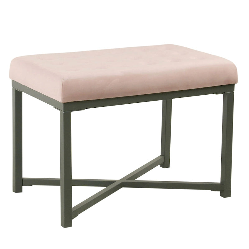 Velvet Tufted Ottoman