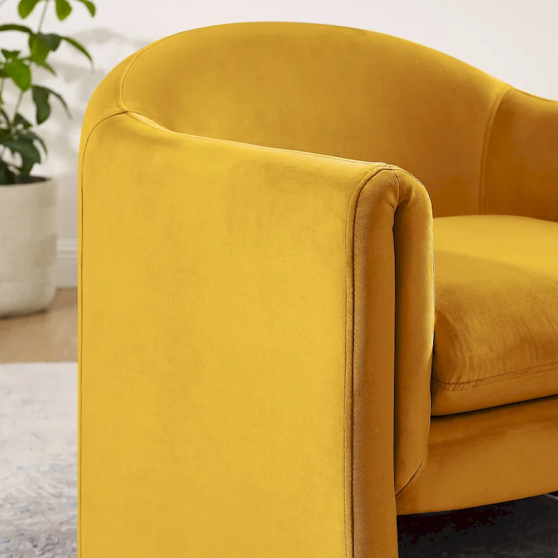 31.2 Inch Nordic Wide Boucle Upholstered Barrel Accent Chair