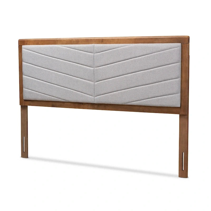 Modern and Contemporary Wood Headboard -Light Grey