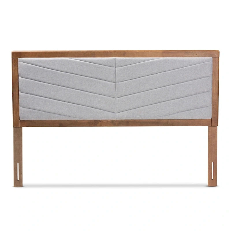 Modern and Contemporary Wood Headboard -Light Grey