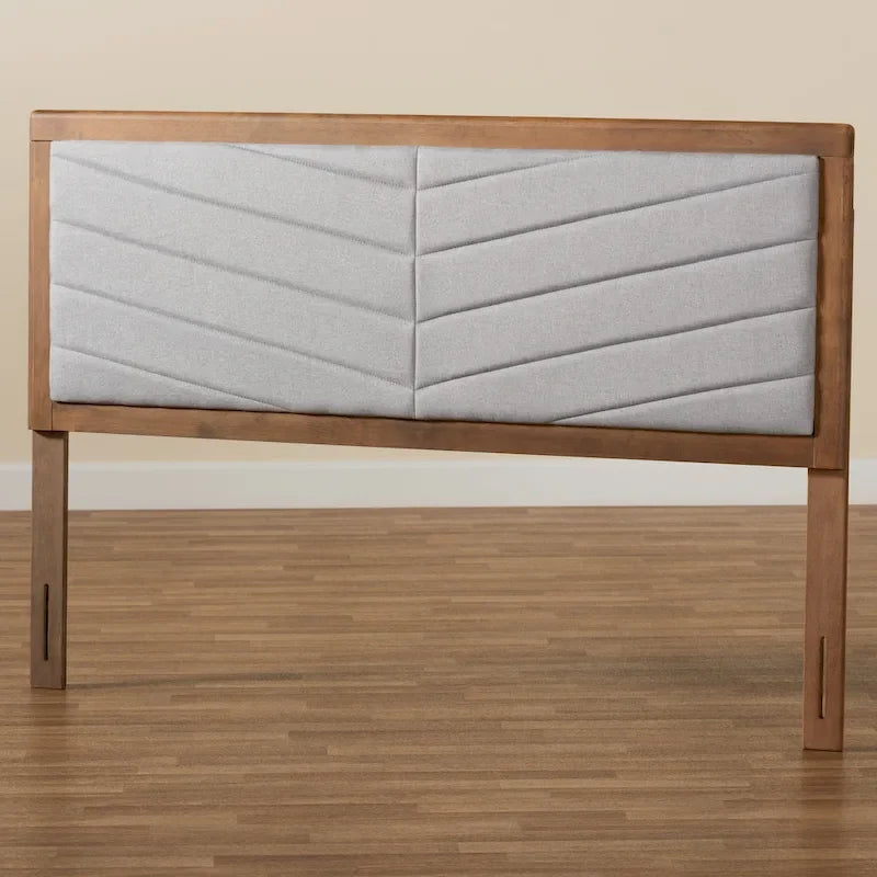 Modern and Contemporary Wood Headboard -Light Grey