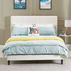 Cama de Plataforma Queen Estofada em Veludo com Cabeceira Wingback