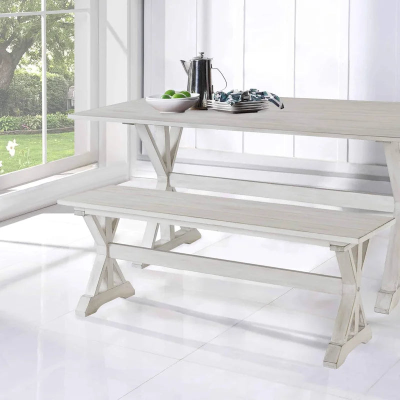 Backless Wood Dining Bench
