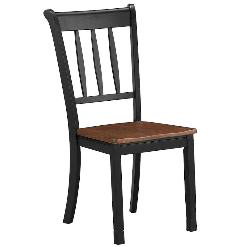 4PCS Wooden Dining Side Chair High Back Armless Home Furniture - See Details