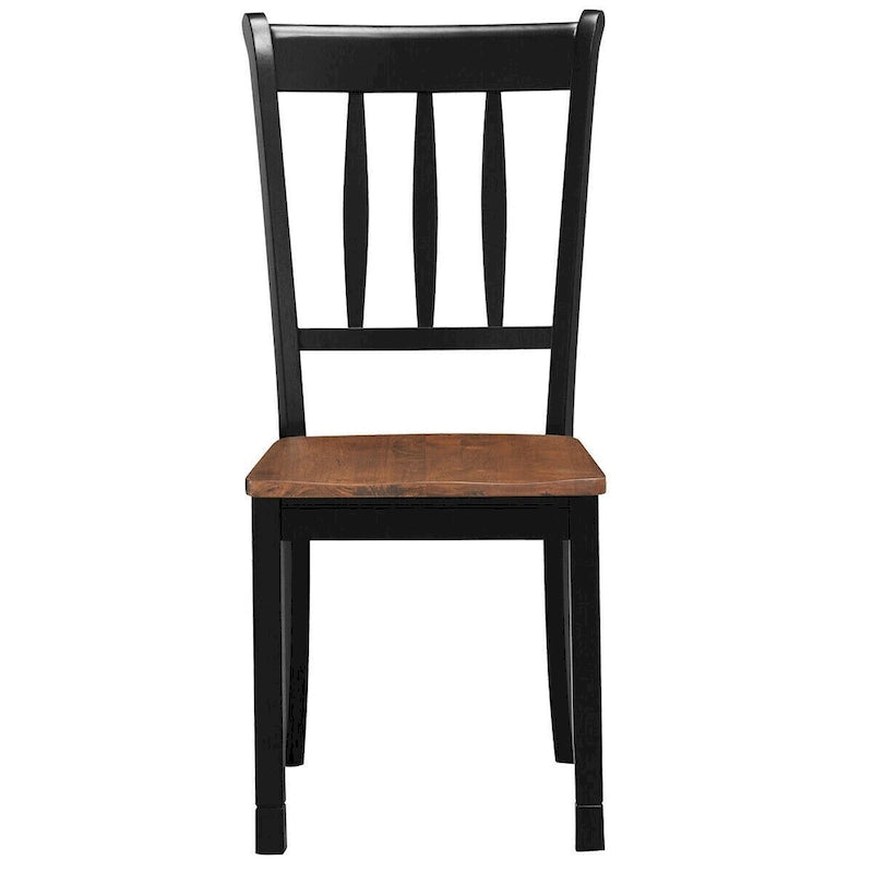 4PCS Wooden Dining Side Chair High Back Armless Home Furniture - See Details