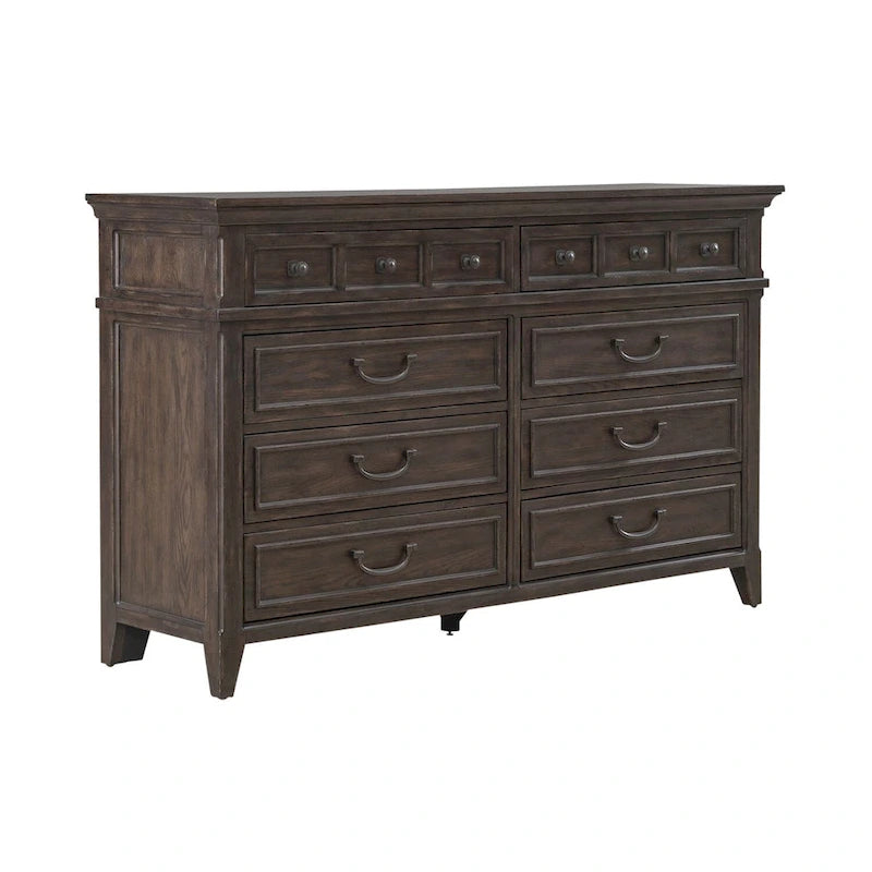 Brown 8 Drawer Dresser