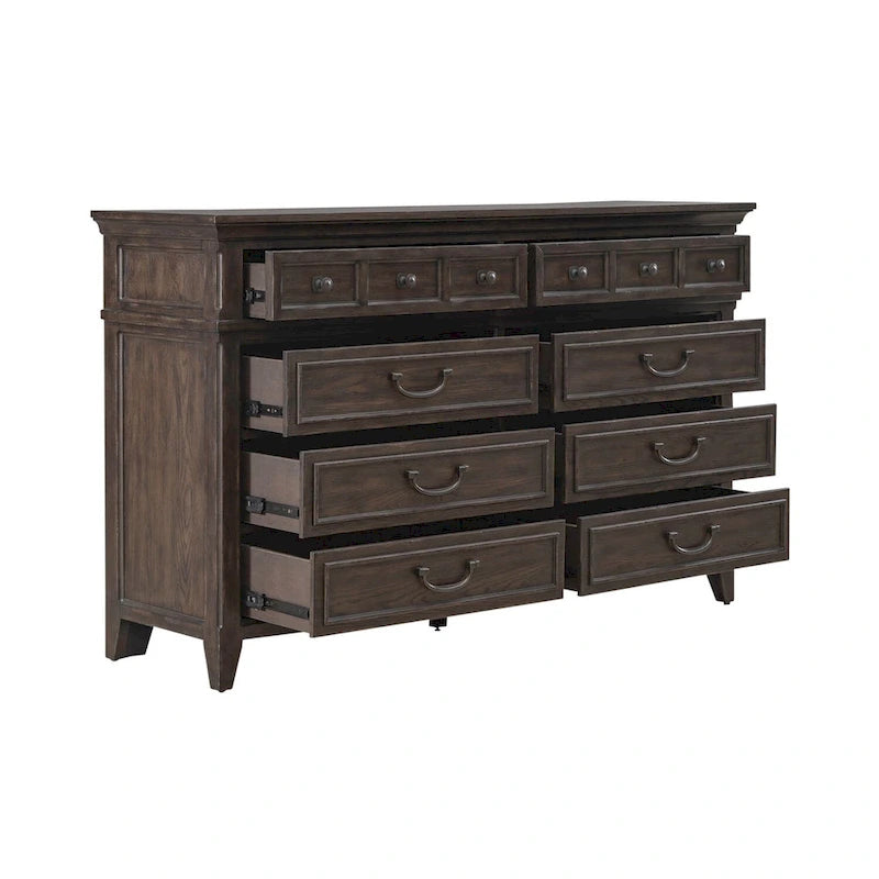 Brown 8 Drawer Dresser