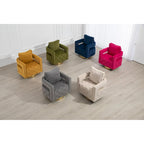 Fabric pull buckle living room rotating leisure chair, reception and negotiation chair