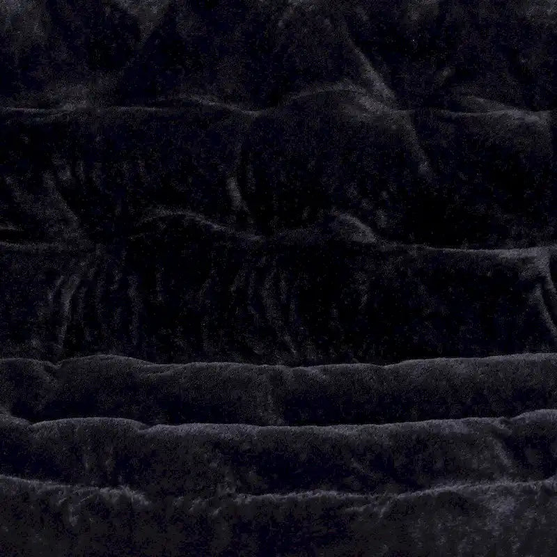 Double Folding Synthetic Fur Saucer Chair with 2 Ottomans