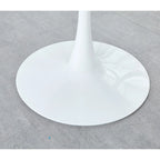 Mesa de Jantar Redonda Pedestal Tulip 31,5", Nogueira e Preto