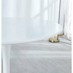 Mesa de Jantar Redonda Pedestal Tulip 31,5", Nogueira e Preto