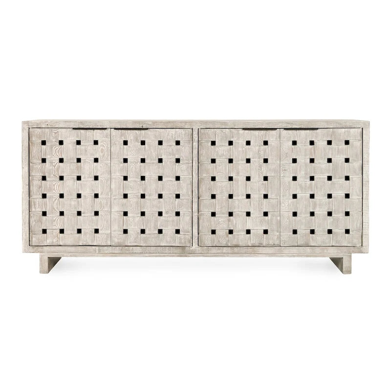 4-Door Reclaimed Pine Wood Buffet Sideboard