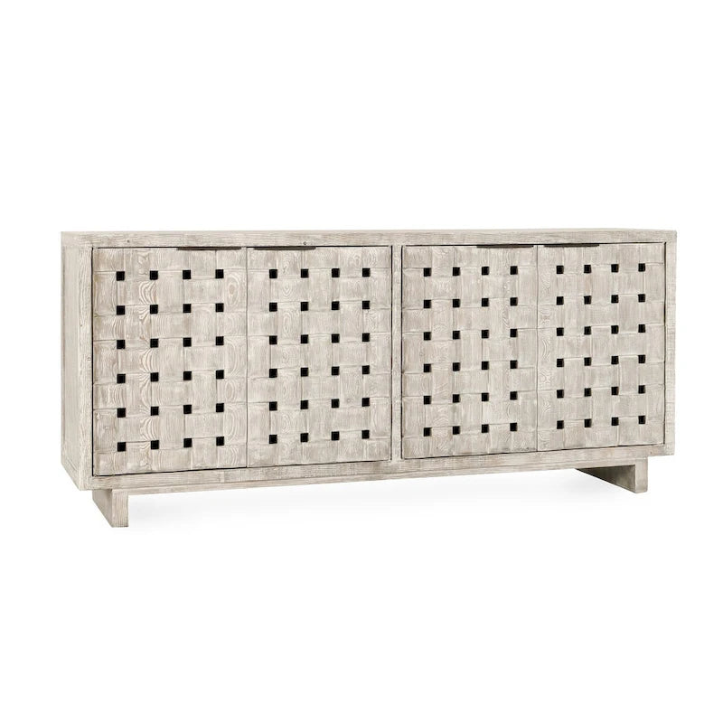 4-Door Reclaimed Pine Wood Buffet Sideboard
