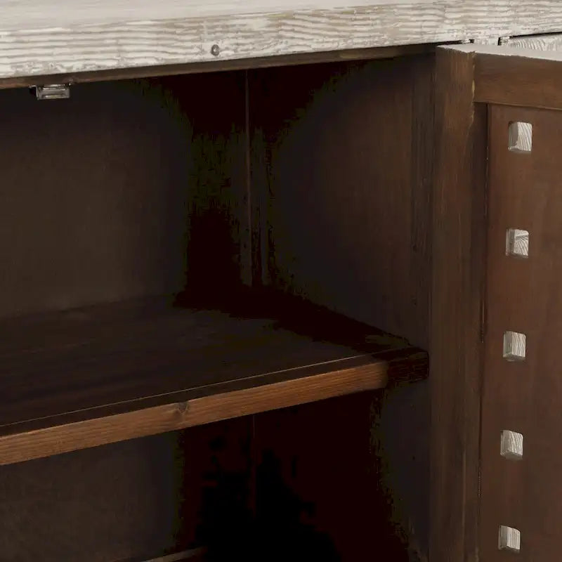 4-Door Reclaimed Pine Wood Buffet Sideboard