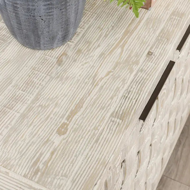 4-Door Reclaimed Pine Wood Buffet Sideboard