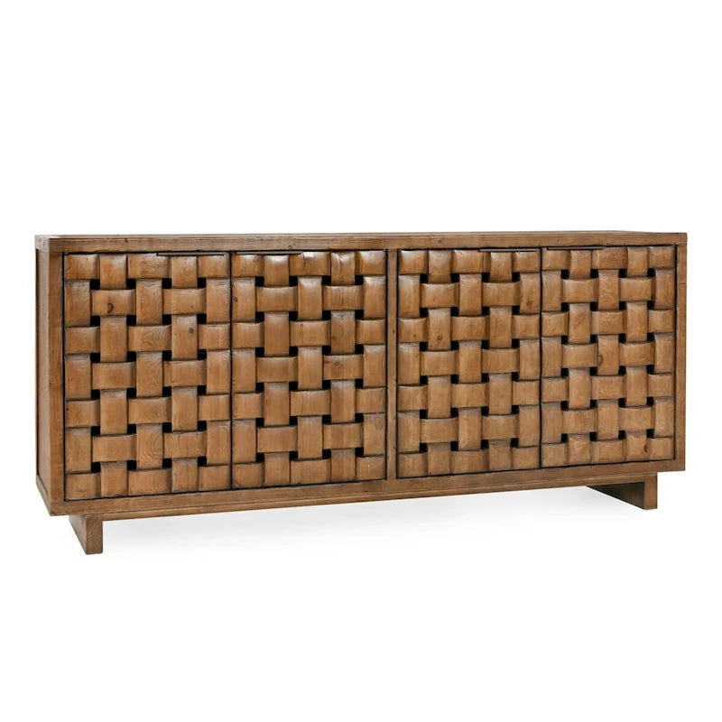 4-Door Reclaimed Pine Wood Buffet Sideboard