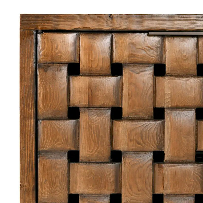 4-Door Reclaimed Pine Wood Buffet Sideboard